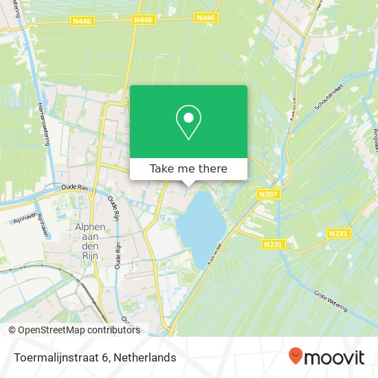 Toermalijnstraat 6, 2403 DW Alphen aan den Rijn kaart