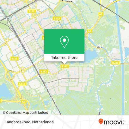 Langbroekpad, 1106 Amsterdam kaart