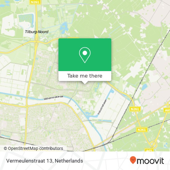 Vermeulenstraat 13, 5012 HA Tilburg kaart