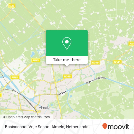 Basisschool Vrije School Almelo, Biesterweg 6 kaart