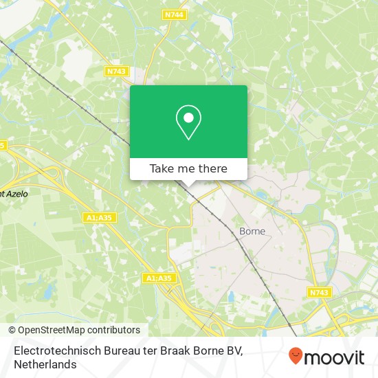 Electrotechnisch Bureau ter Braak Borne BV, Ambachtsstraat kaart