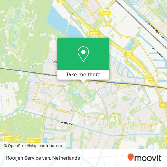 Rooijen Service van, Utrechtseweg 8 kaart