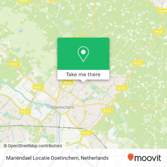 Mariëndael Locatie Doetinchem, Oude Rozengaardseweg 144 kaart