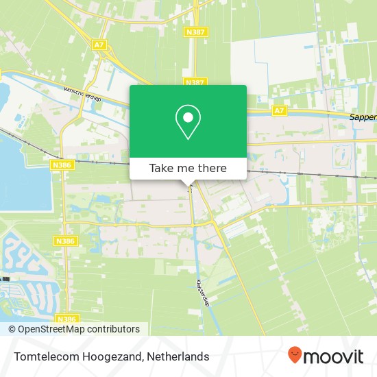 Tomtelecom Hoogezand, Van der Duyn van Maasdamweg 6 kaart