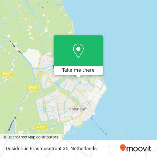Desiderius Erasmusstraat 35, 1132 SW Volendam kaart