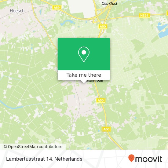 Lambertusstraat 14, 5388 RP Nistelrode kaart