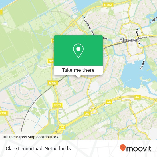 Clare Lennartpad, 1321 CX Almere-Stad kaart