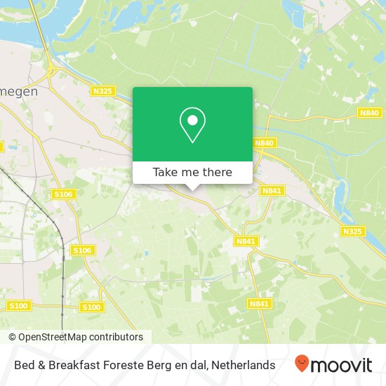 Bed & Breakfast Foreste Berg en dal, Prins Bernhardlaan 8 kaart