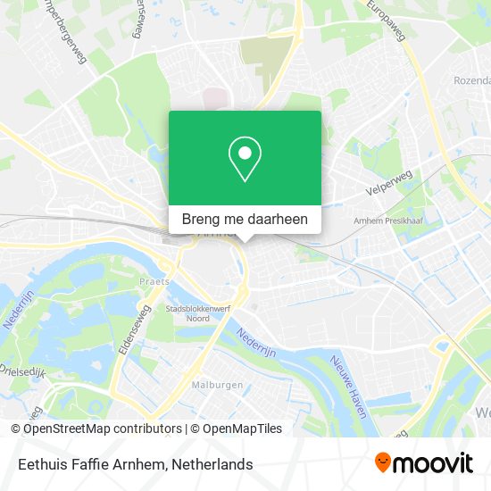 Eethuis Faffie Arnhem kaart