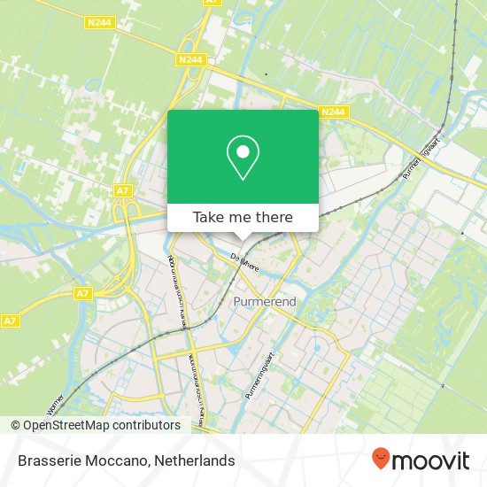 Brasserie Moccano, Burgemeester D. Kooimanweg kaart