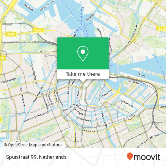 Spuistraat 99, Spuistraat 99, 1012 SV Amsterdam, Nederland kaart