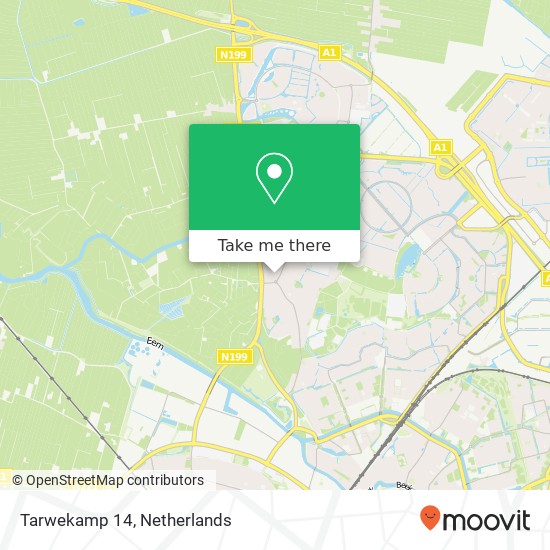 Tarwekamp 14, 3828 HZ Hoogland kaart