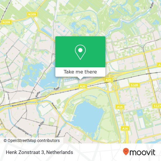 Henk Zonstraat 3, 3056 PR Rotterdam kaart