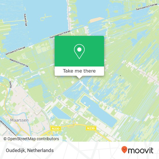 Oudedijk, 3612 AM Tienhoven kaart