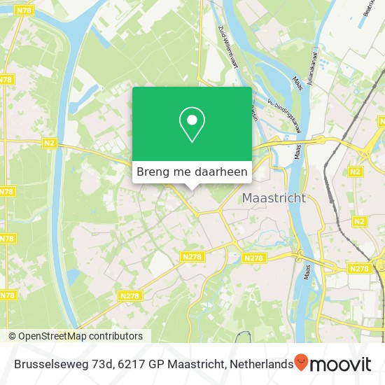 Brusselseweg 73d, 6217 GP Maastricht kaart