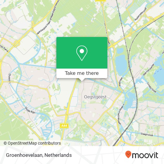 Groenhoevelaan, Groenhoevelaan, 2343 Oegstgeest, Nederland kaart