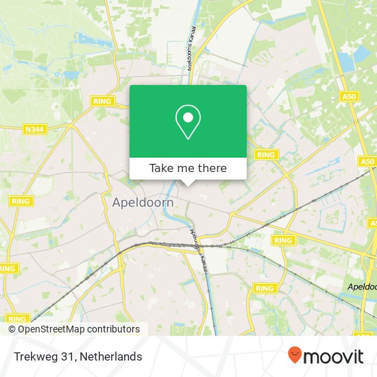 Trekweg 31, 7322 HN Apeldoorn kaart