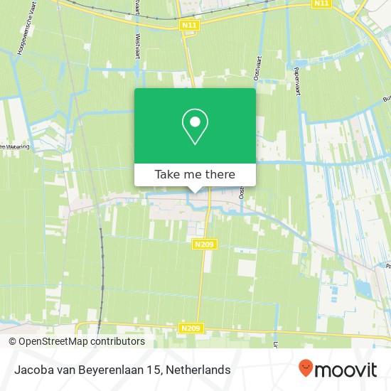 Jacoba van Beyerenlaan 15, 2391 EH Hazerswoude-Dorp kaart