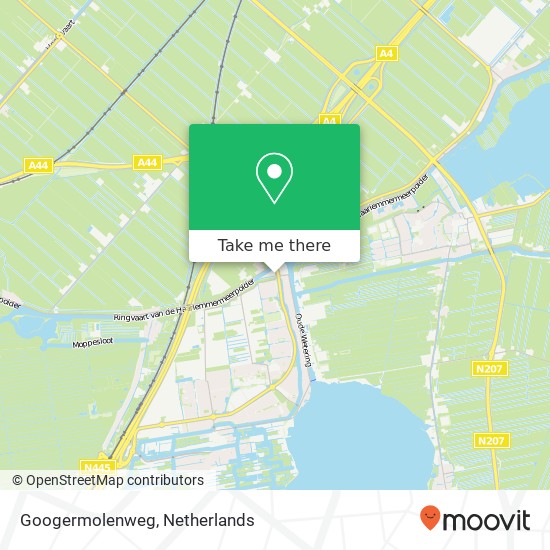 Googermolenweg, 2377 BG Oude Wetering kaart