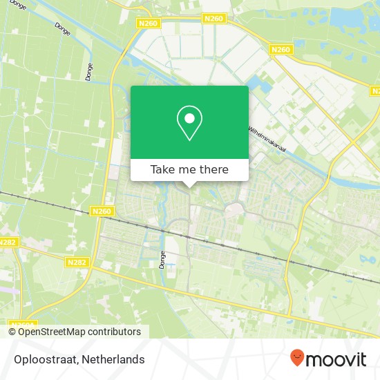 Oploostraat, 5045 Tilburg kaart