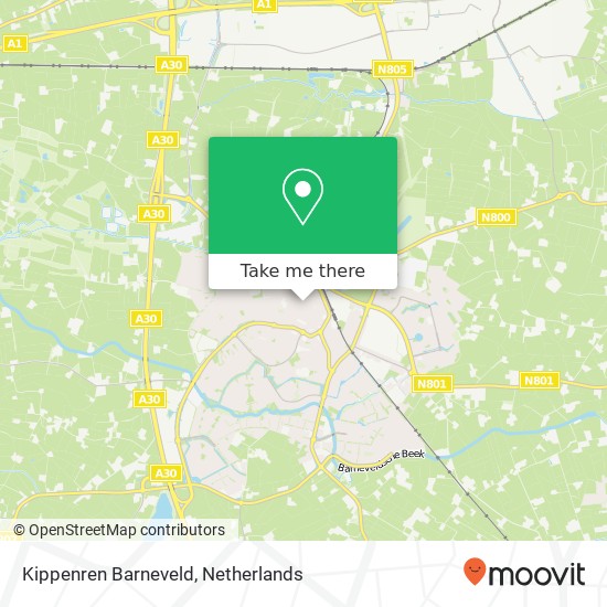 Kippenren Barneveld, Raadhuisplein 2 kaart