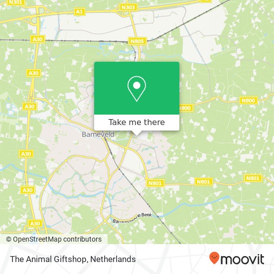 The Animal Giftshop, Barnseweg 3 kaart