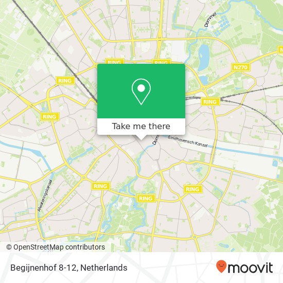 Begijnenhof 8-12, Begijnenhof 8-12, 5611 EL Eindhoven, Nederland kaart