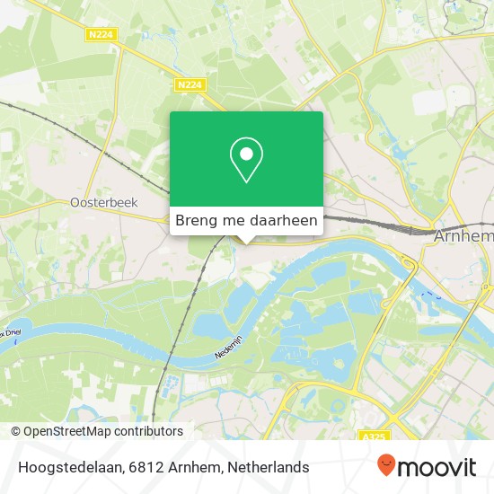 Hoogstedelaan, 6812 Arnhem kaart