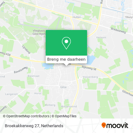 Broekakkerweg 27 kaart