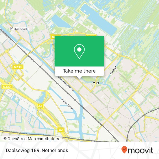 Daalseweg 189, 3555 ST Utrecht kaart