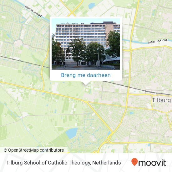 Tilburg School of Catholic Theology, Warandelaan 2 kaart