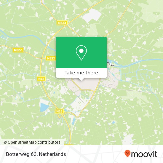 Botterweg 63, 7151 ED Eibergen kaart