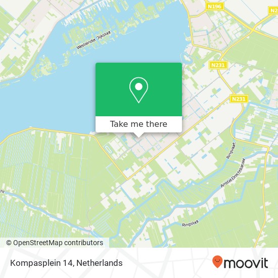 Kompasplein 14, 1433 SV Kudelstaart kaart