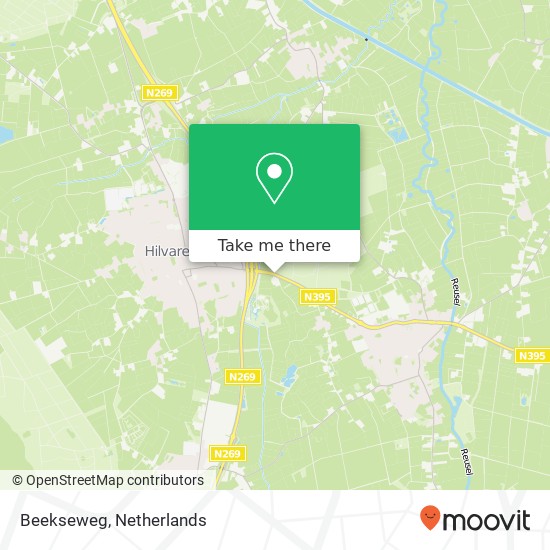 Beekseweg, 5081 AL Hilvarenbeek kaart