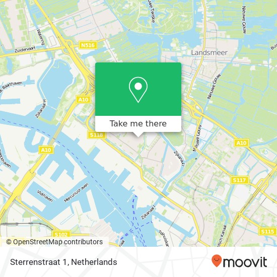 Sterrenstraat 1, 1033 EB Amsterdam kaart