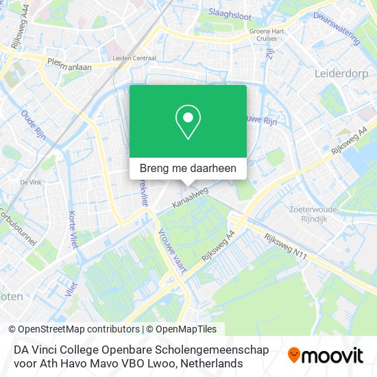 DA Vinci College Openbare Scholengemeenschap voor Ath Havo Mavo VBO Lwoo kaart