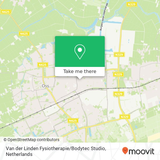 Van der Linden Fysiotherapie / Bodytec Studio, Berghemseweg 27 kaart