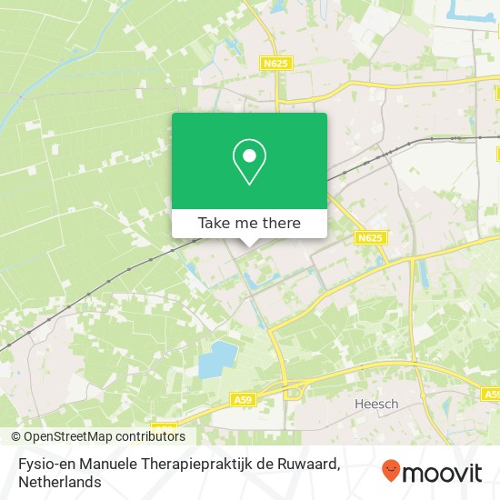 Fysio-en Manuele Therapiepraktijk de Ruwaard, Schaepmanlaan 61 kaart