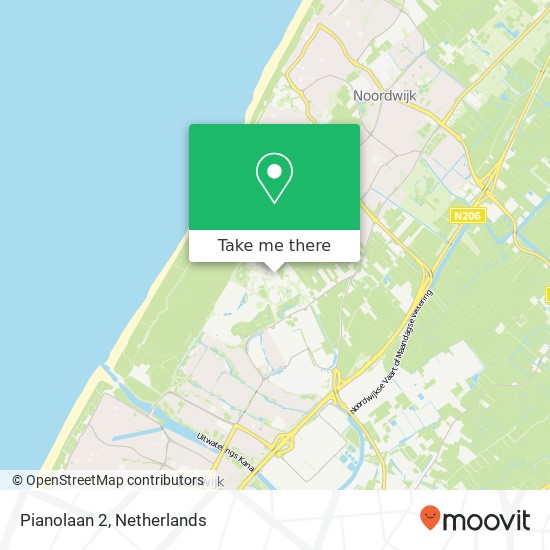 Pianolaan 2, 2201 ZL Noordwijk kaart