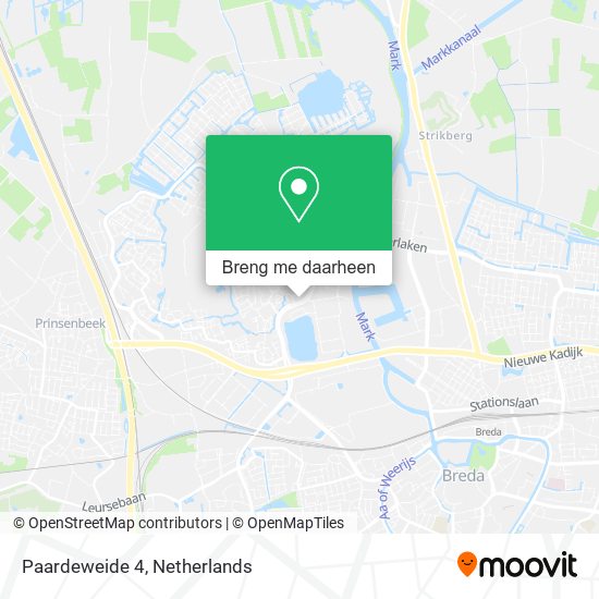 Paardeweide 4 kaart