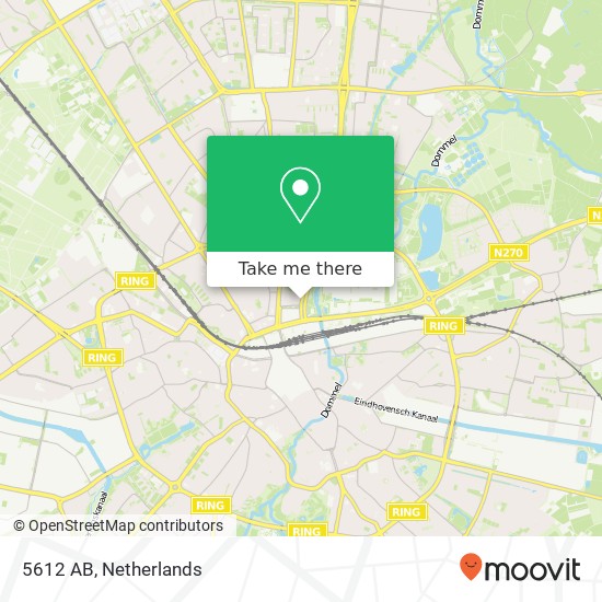 5612 AB, 5612 AB Eindhoven, Nederland kaart