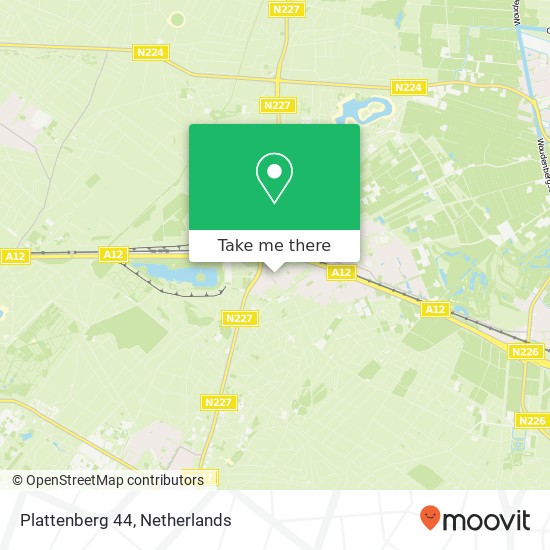 Plattenberg 44, 3951 AR Maarn kaart