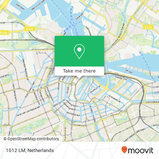 1012 LM, 1012 LM Amsterdam, Nederland kaart