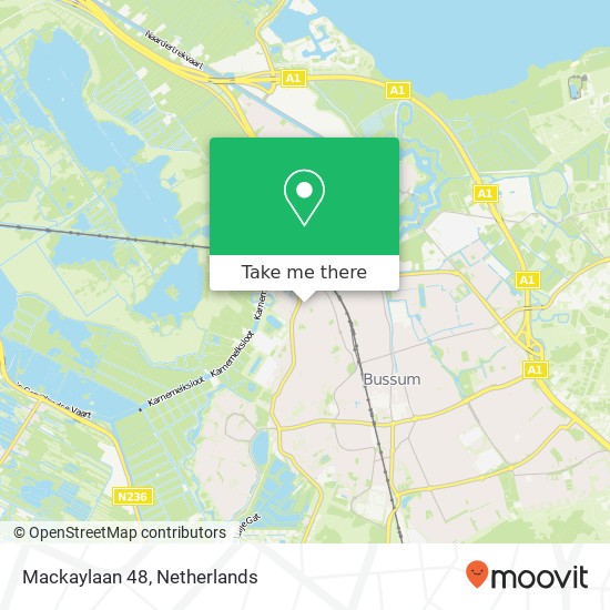 Mackaylaan 48, Mackaylaan 48, 1412 CR Naarden, Nederland kaart