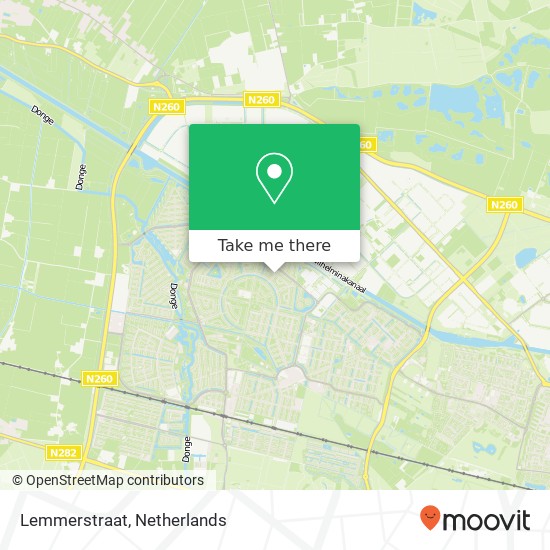 Lemmerstraat, Lemmerstraat, 5045 Tilburg, Nederland kaart