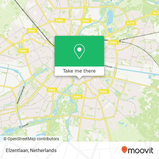 Elzentlaan, 5611 LV Eindhoven kaart