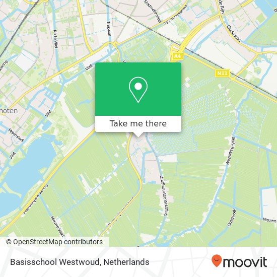 Basisschool Westwoud, Veldzichtstraat kaart
