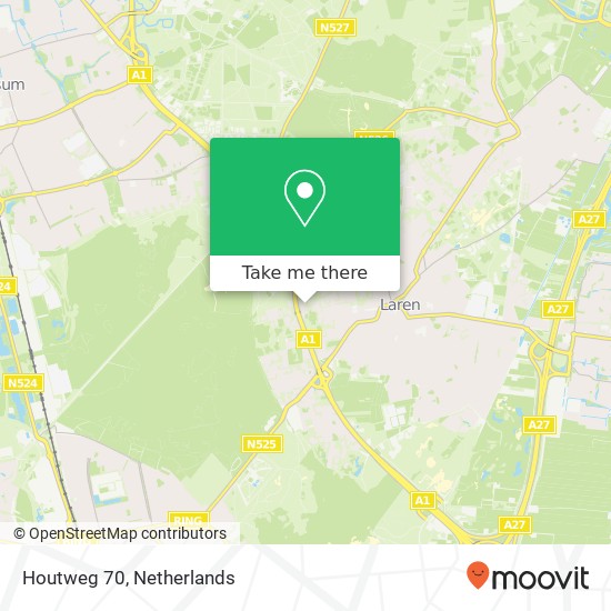 Houtweg 70, Houtweg 70, 1251 Laren, Nederland kaart