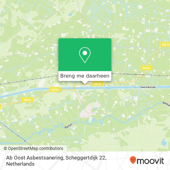 Ab Oost Asbestsanering, Scheggertdijk 22 kaart
