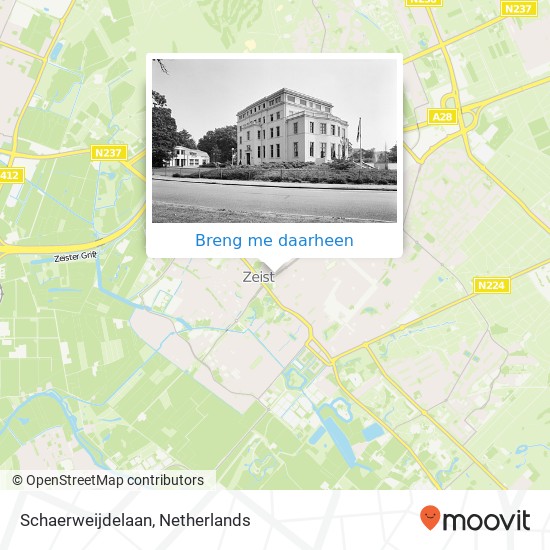 Schaerweijdelaan, 3702 Zeist kaart